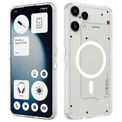 Magnetic Acrylic Transparent Scratch - Proof Hard Cover Case for Nothing Phone (3a) Lite (Clear)