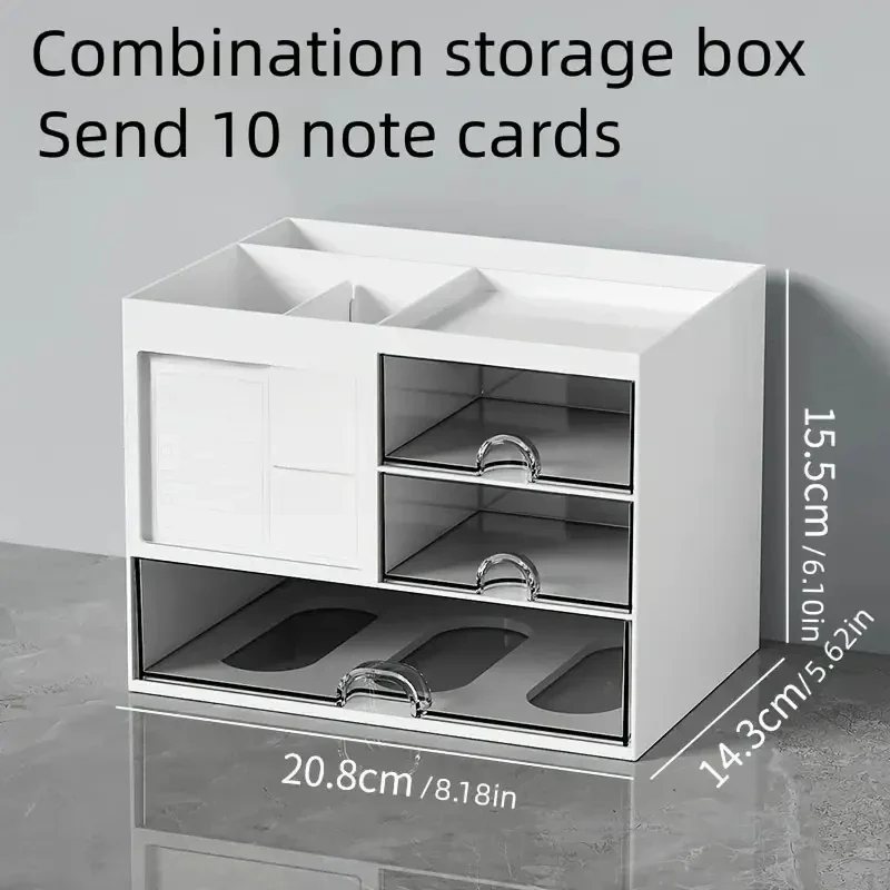 Desktop Simple Drawer Desk Organizer Large Capacity Organizers Office Accessories Pen Holder Storage Box Stationery School