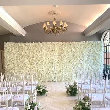 Wedding Decorative Flower Wall Silk Artificial Flowers Home Decoration Accessories Party Backdrop Photography Props Customized 3
