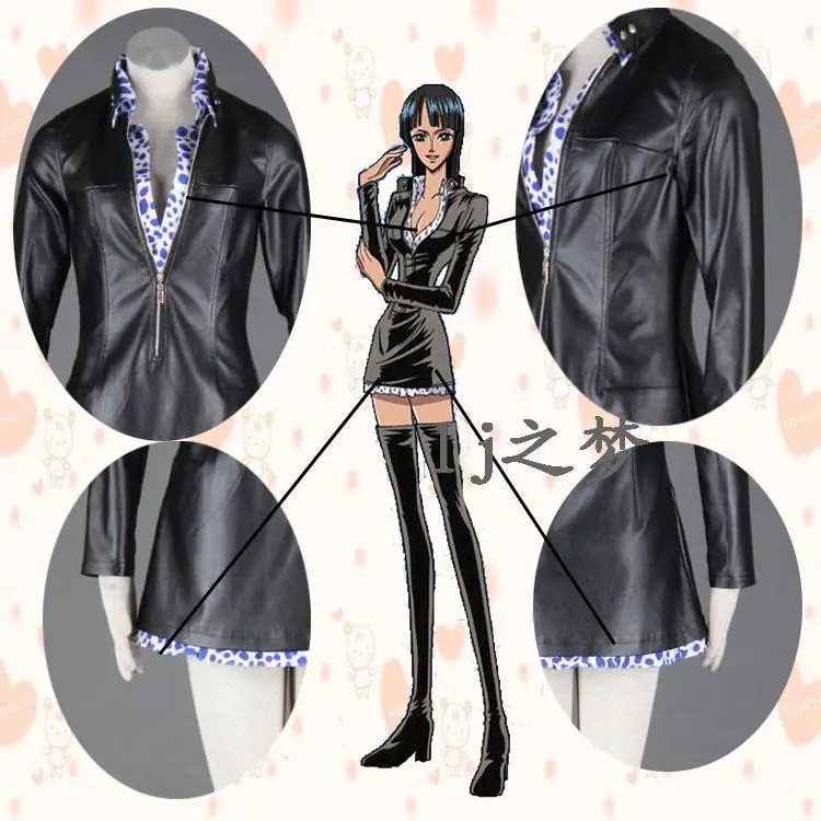 Anime-One-Piece-Nico-Robin-Miss-Allsunday-Cosplay-Costumes-Leather ...