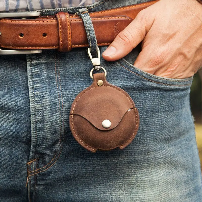 Handmade Luxury Genuine Leather Case For Huawei freebuds3 Wireless Earphone Travel Portable Protective Bag protective cover