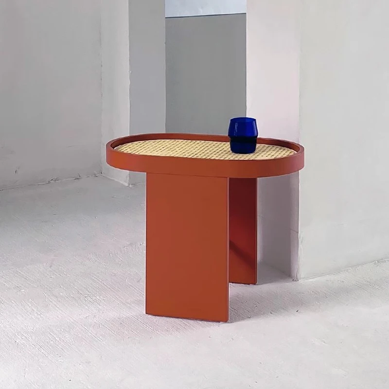 

Vintage Traditional Coffee Table Rattan Low Corner Designer Luxury Side Table Cute Nordic Mesa Auxiliar Living Room Decoration