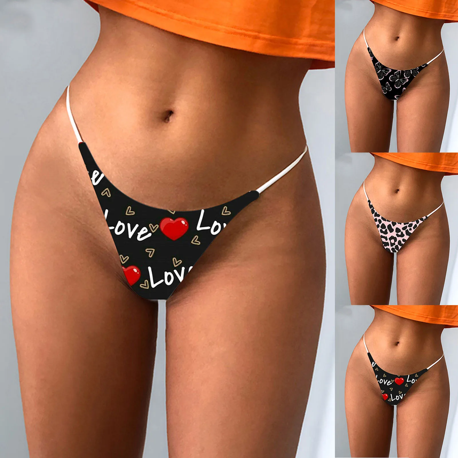 Sexy de cintura baja para mujer, ropa interior de leopardo, lencería sin costuras, 2xl| | - AliExpress