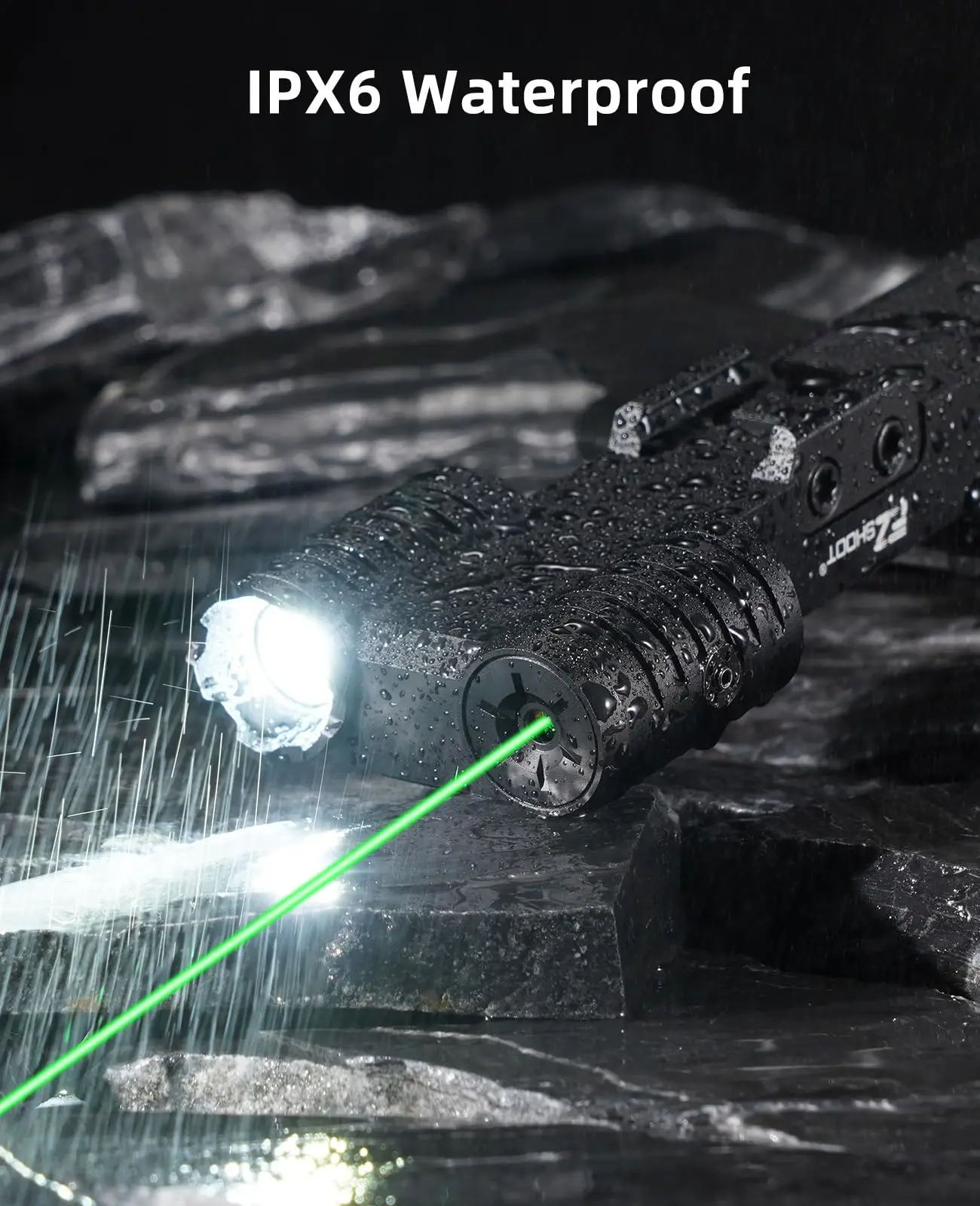 Rifle Light 1600 Lumen EZshoot Green Laser for Rifle Combo Compatible with Picatinny Rail USB Rechargeable Strobe Tactical Hunt