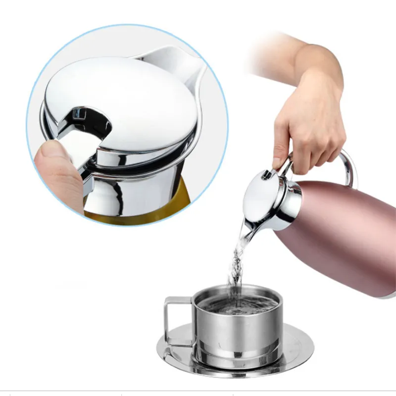 2300ML Stainless Steel Thermal Coffee Carafe Double Wall Insulated Vacuum  Flasks Kitchen Tea Pot Thermos Home Kettle - AliExpress