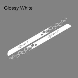Honeycomb Graphics Sport Styling Vinyl Decals - Car Sticker Accessories (Glossy White)