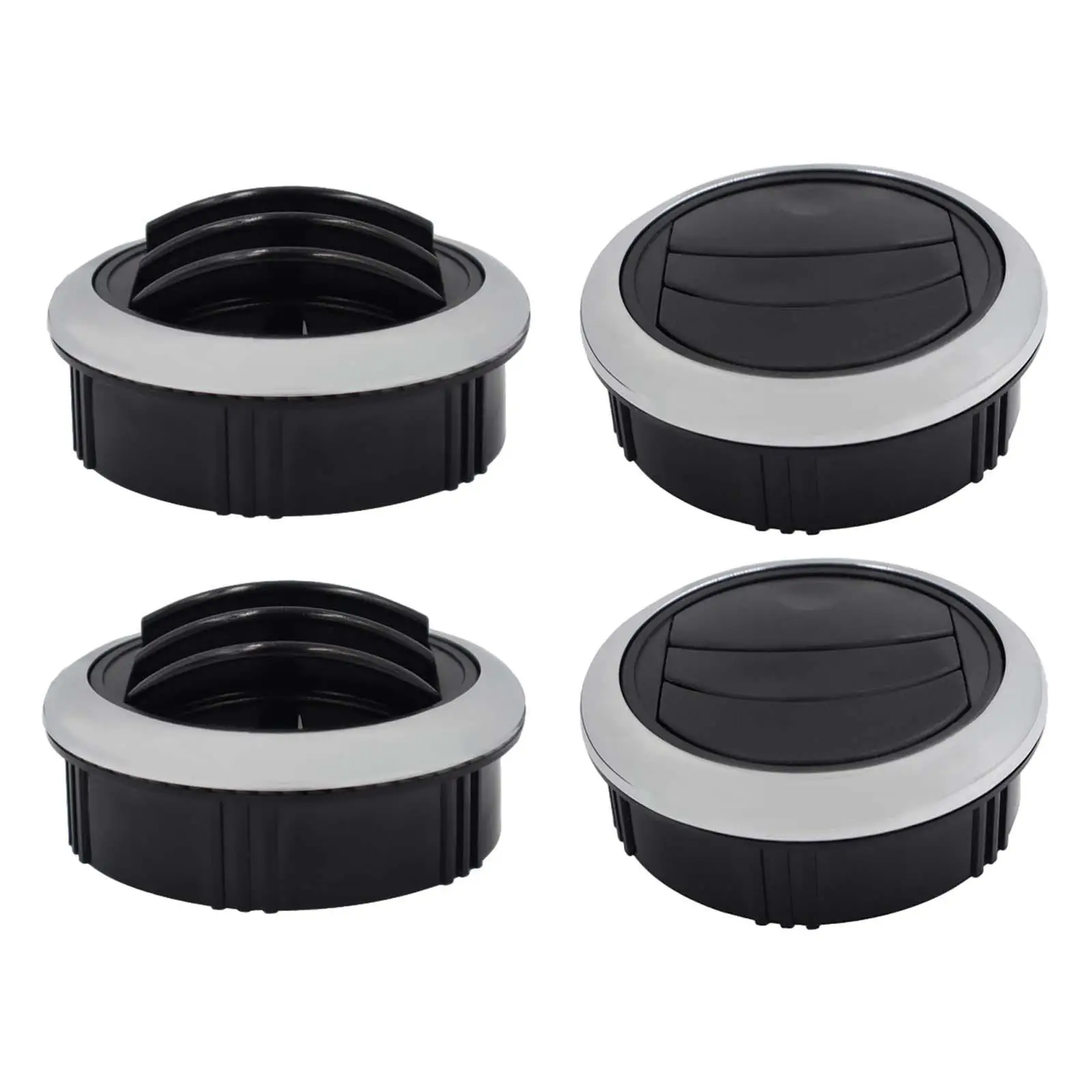 4Pcs RV Boat Yacht Dashboard Air Vent Universal Accessory Round RV Air Conditioner Vent for Boat Rvs Marine Bus Yacht