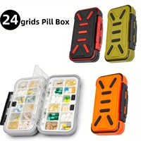 1pc 24-grid Travel Pill Case Medicine  Organizer Container Tablet Dispenser Independent Lattice Pill Box Fishing Tackle Box 2