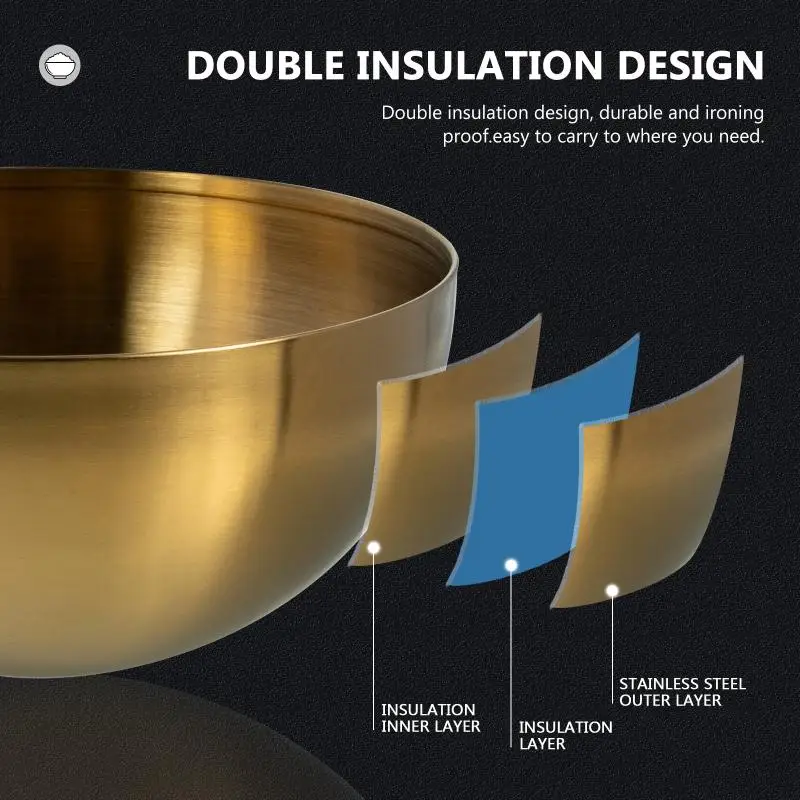 Golden Bowl Stainless Steel Salad Or Soup Bowl 11 Cm