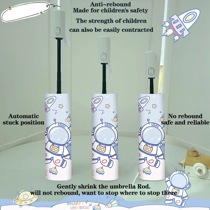 UV sunshade umbrella,Space astronaut fashion umbrella,No Rebound,Reflective Stripe Design,Wind Resistant,Folding Umbrella