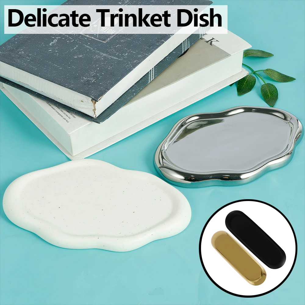 Ceramic Jewelry Tray Cloud Shaped Reusable