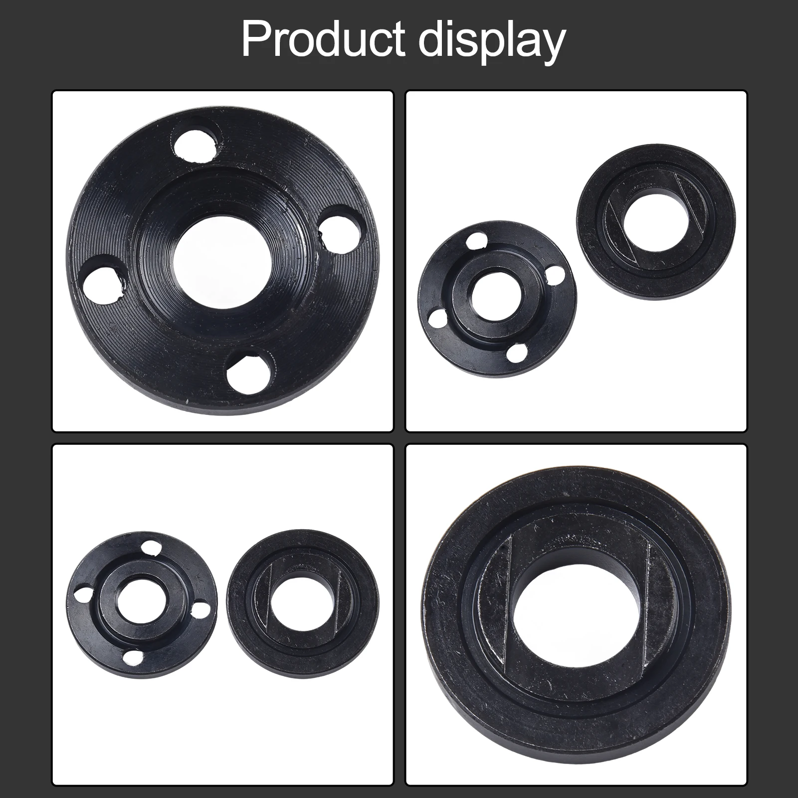 

Replacement Angle Grinder Metal Pressure Plate Inner Outer Flange Nut Set Tools Metal Black Tool Accessories