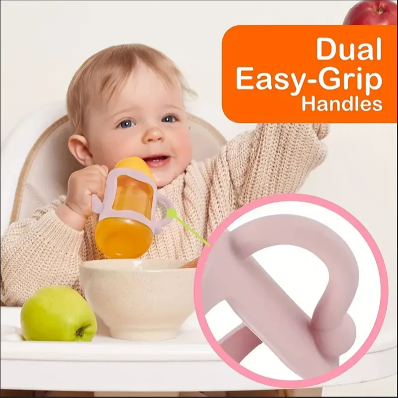 Baby Feeding Accessories Suitable for Various Types of Baby One Mouthed Pacifiers Bottle Handles Silicone Bottle Straws Accessory Handles