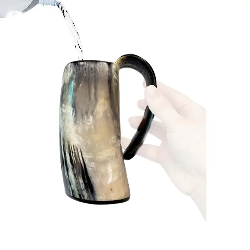

Horn Cup Beer Mug For Men Rustic Horn Water Cup Beer Mug Drinking Mug Whiskey Cup With Handle For Water And Beer Home Decor
