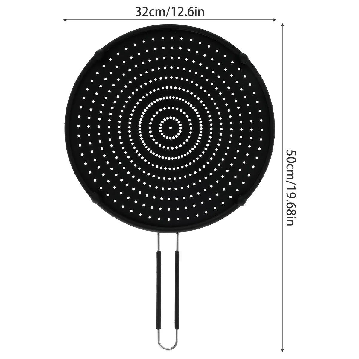 Kitchen Silicone Splatter Screen kitchen splatter screen kitchen splash guard Foldable Handle Heat-resisting Oil Splash Guard Drain Board Cover Frying Pan Lid Cooking Tools