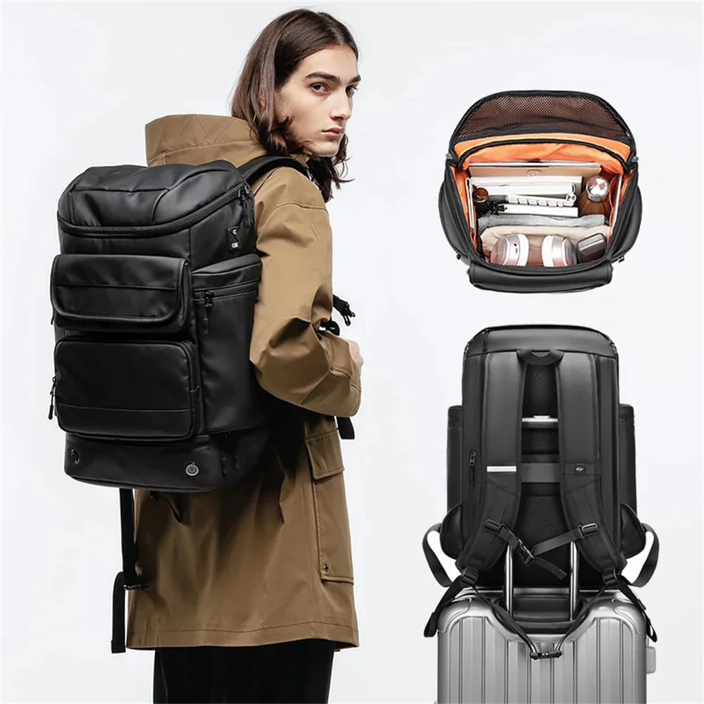XOKY Large Capacity 50L Men Travel Backpack outdoors trekking waterproof Backpack 17 Inch Business Laptop With Shoe Bag