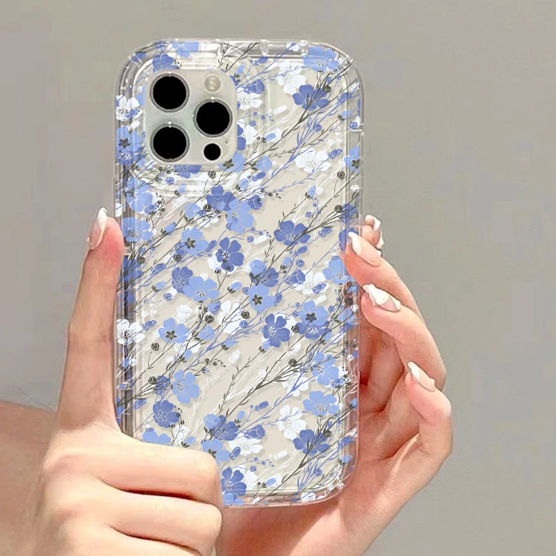 thumbnail image 1 of Funda de teléfono con flores para iPhone 13, fundas para iPhone 15, 16 Pro Max, 11, 14, 13, 12 XR, X, XS, 7, 8 Plus, SE 2022, 2020, carcasa de silicona suave, 1 of 5