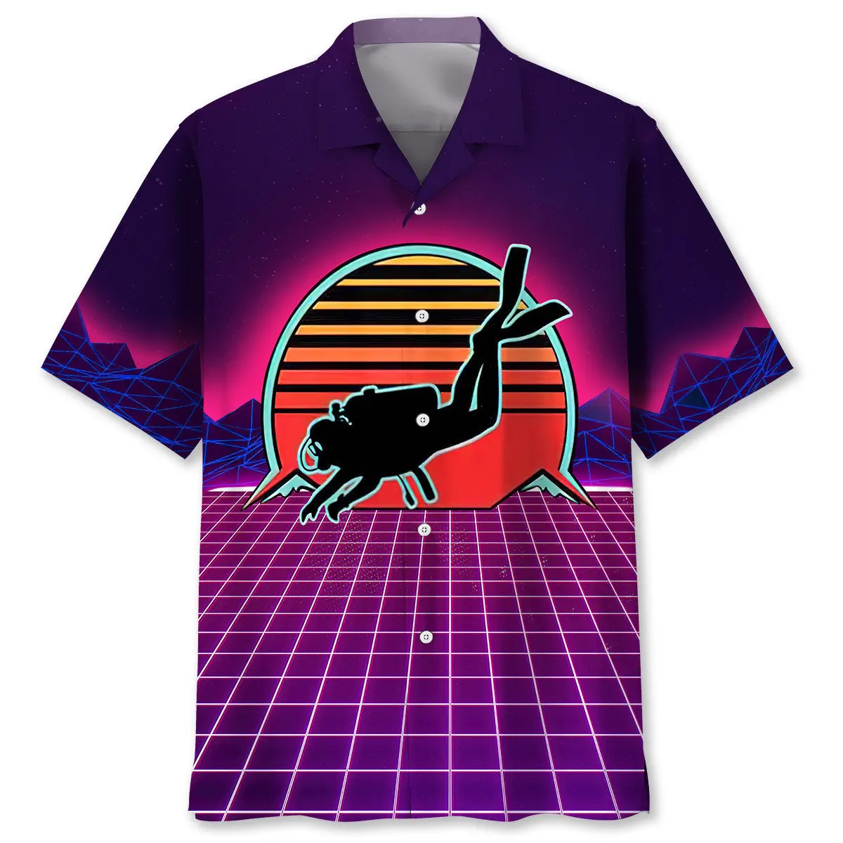 

Hawaiian Men's Short Sleeve Shirt Diver 3D Printed Lapel Casual Fashion Men's Shirt 2024 New Large Size Shirt XS-5XL