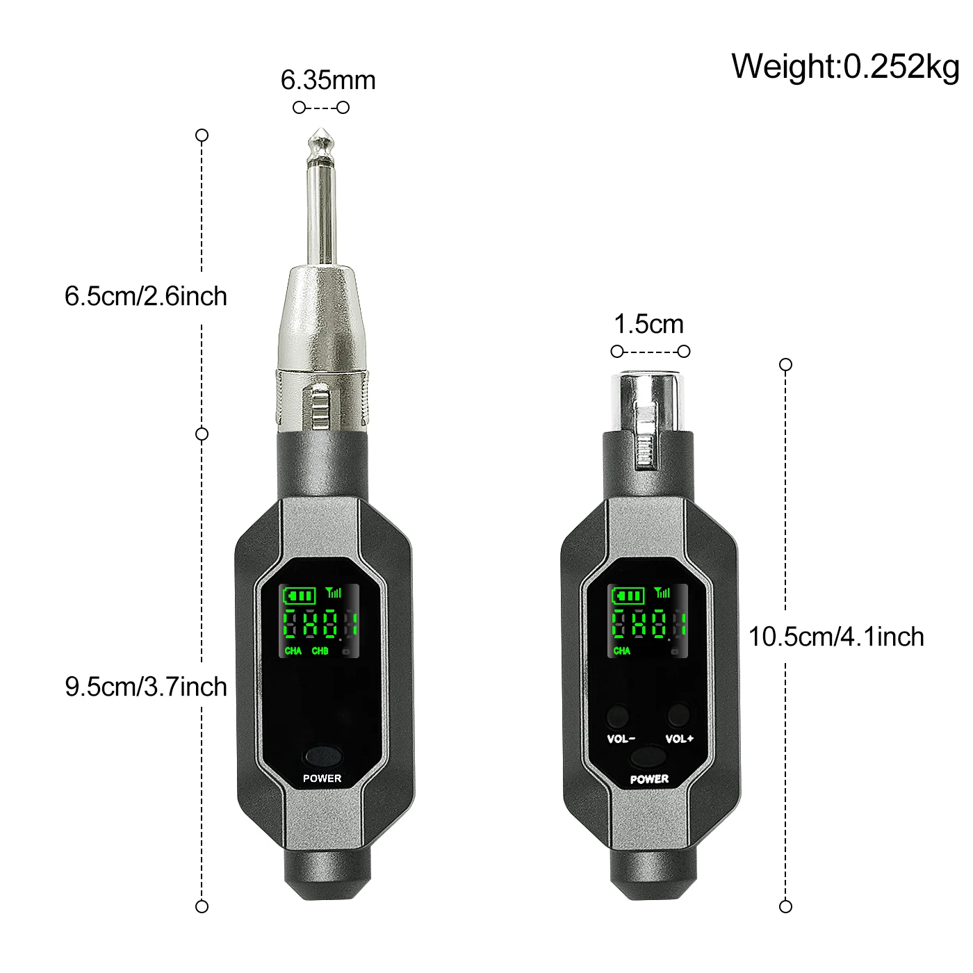 Wireless Microphone Wireless Microphone Converter XLR Rechargeable Battery Transmitter and Receiver Microphone System Dynamic Church
