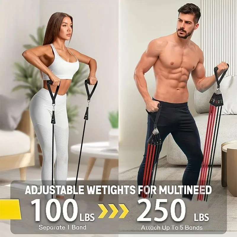 250lbs Resistance Bands Set 5