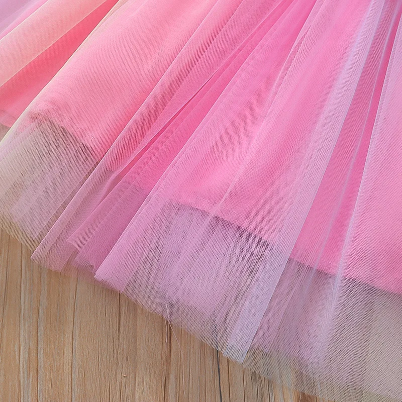 Gaze Schmetterling Kleid für Baby Mädchen Regenbogen Fee Prinzessin Kleid Kinder Geburtstag Party Kleid – Detail 14