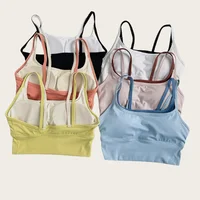 Soutien-gorge de Yoga à bretelles pour femmes, Lingerie de sport, entraînement professionnel, gilet résistant aux chocs, rassemblement de Fitness, coupe cintrée et porter à l'extérieur 1
