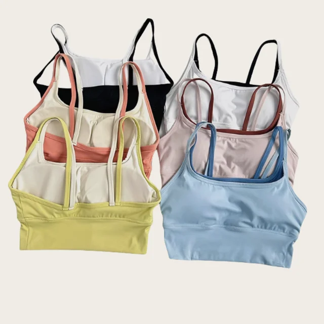 Soutien-gorge de Yoga à bretelles pour femmes, Lingerie de sport, entraînement professionnel, gilet résistant aux chocs, rassemblement de Fitness, coupe cintrée et porter à l'extérieur 1