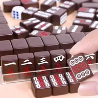 Portable Small Mahjong Set Mahjong Board Games For Adults Traditional Chinese Mahjong Tiles Outdoor Dormitory Travel Game 2