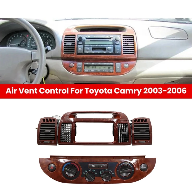 

Car Air Conditioning Vent Control Car Air Conditioning Accessories For Toyota Camry 2003-2006 Outlet Panel Button Walnut