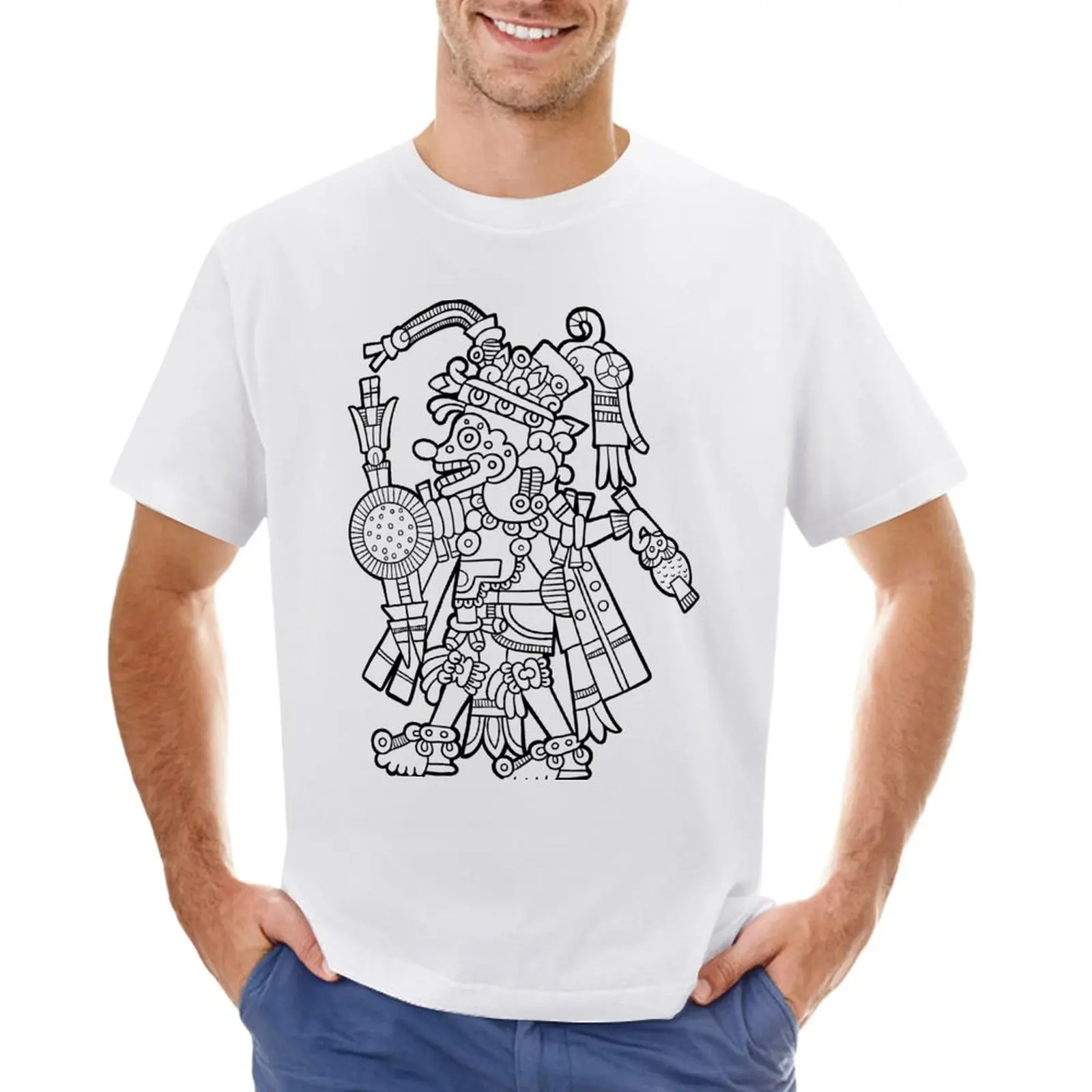 Inca Aztec Maya Deity 2 T-Shirt Customs Sublime For A Boy Abbigliamento Uomo