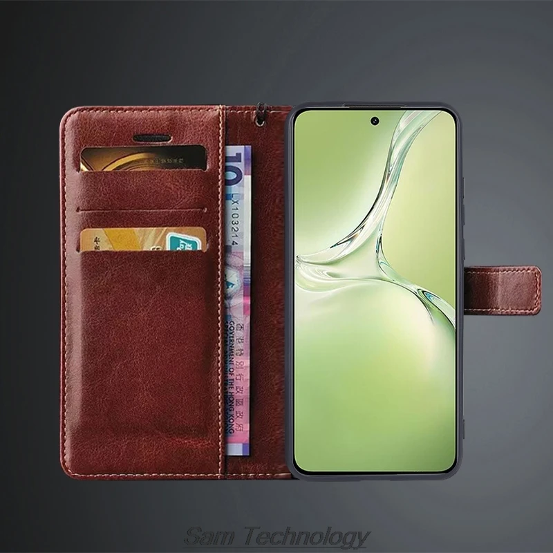Card Holder Cover Case Pu Leather Flip Cover Retro Wallet Case Business Fundas Coque For Oneplus Nord CE 4 lite / CE4 lite 5G