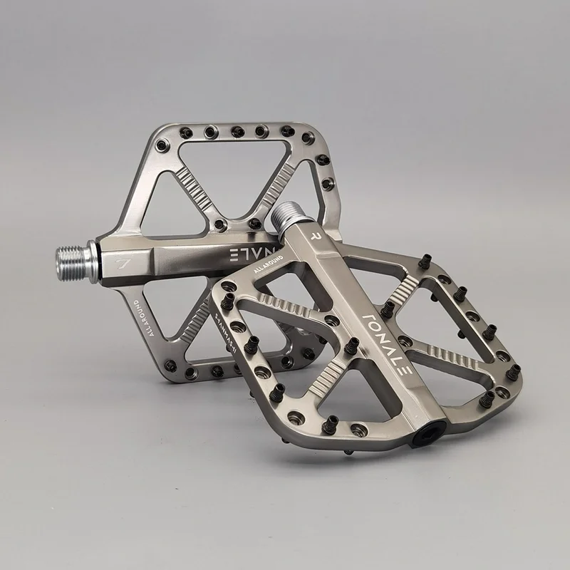 MTB-Fahrradpedale, braun, CNC-Aluminiumlegierung, poliert, 3-Lager-Pedal, Straße, Mountainbike, Dirt Bike, rutschfestes Fahrradpedal, hohe Festigkeit – Detail 12