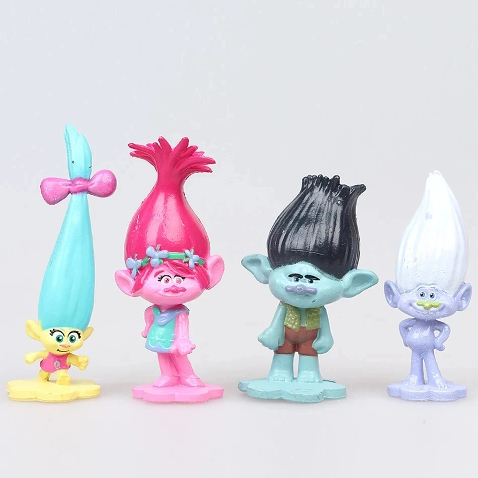 

3-6cm 12pcs/Set Trolls Branch Critter Skitter Figures Trolls Children Trolls PVC Action Figure Toy Cartoon Character Kids Gifts