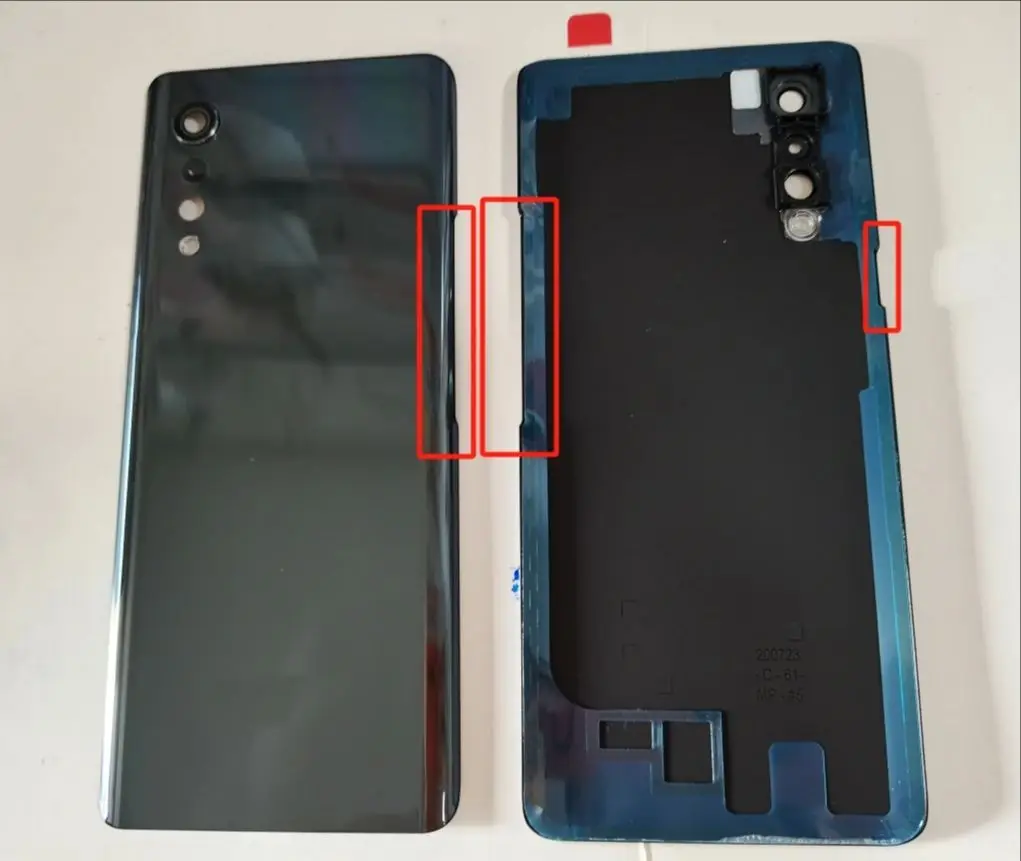 LG 벨벳 5G 배터리 커버 도어 용 카메라 렌즈 포함 LG G9 후면 커버 LM-G900N LM-G900E 커버 한국 미국