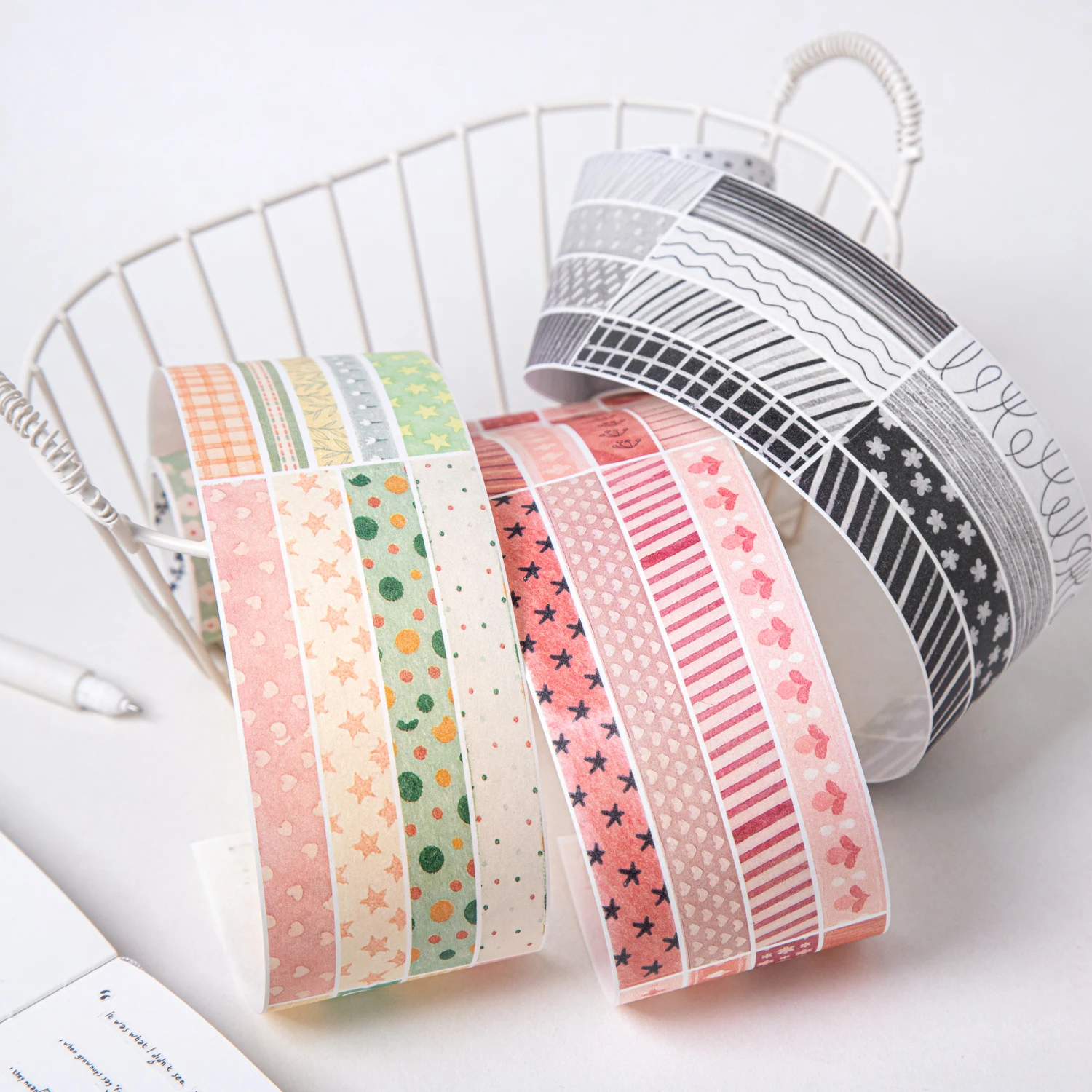 스프링 와일드스 시리즈 빈티지 질감 풍경 와시 테이프 창의적인 DIY 저널 재..