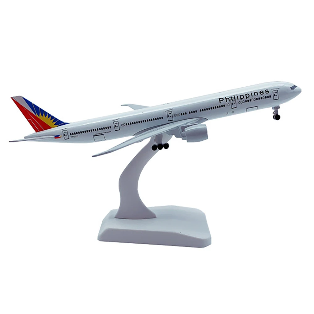

Philippine Airlines Aircraft Model Boeing 777 with Landing Gear B777 Alloy Plane 20cm Children Kids Gift Collection Decoration