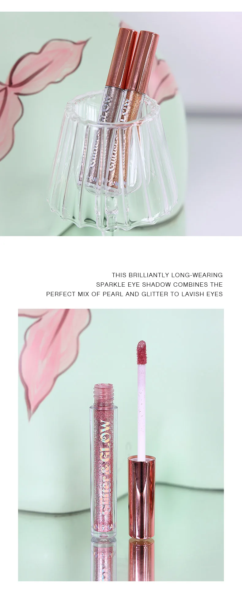 10-Piece Diamond Glitter Liquid Eyeshadow Set, Long-Lasting Shimmer, High-Pigment Sparkling Eye Makeup, Perfect for Glamorous