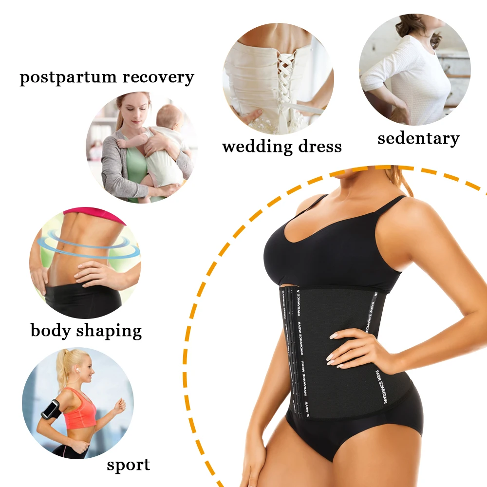 NINGMI Waist Support Belt for Women Body Shaper Waist Trainer Everyday Wear Slimming Belt Modeling Belt Shapewear Waist Cincher