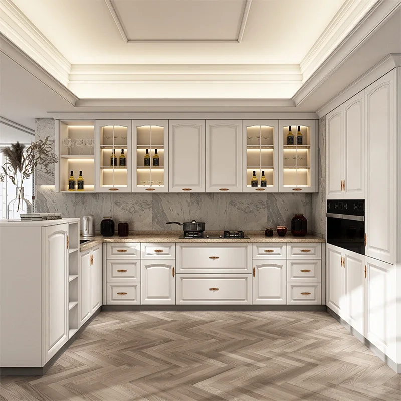 Cupboard cabinet European style simple European custom cabinet custom kitchen cabinet decoration custom stove 2
