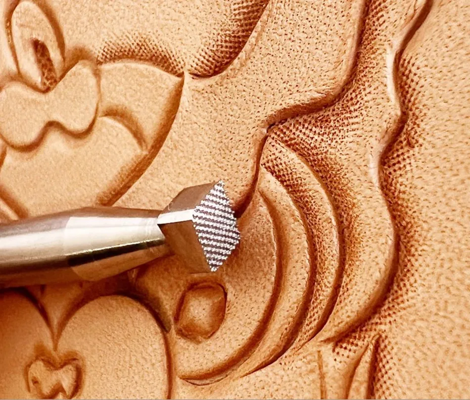 304 Stainless Steel Mesh Pattern Leather Carving Edge-Knocking Tools For DIY Handmade Leather Printing Carving