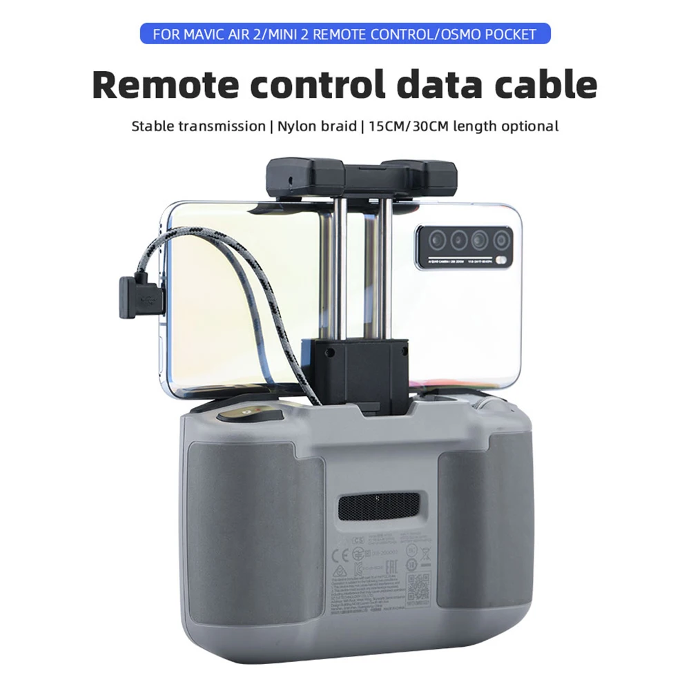 RC-N1 Remote Control Data Cable IOS Android Micro Type-C For Dji Mavic Air 2 Phone Line For DJI Mini 2 Pocket Drone Accessory