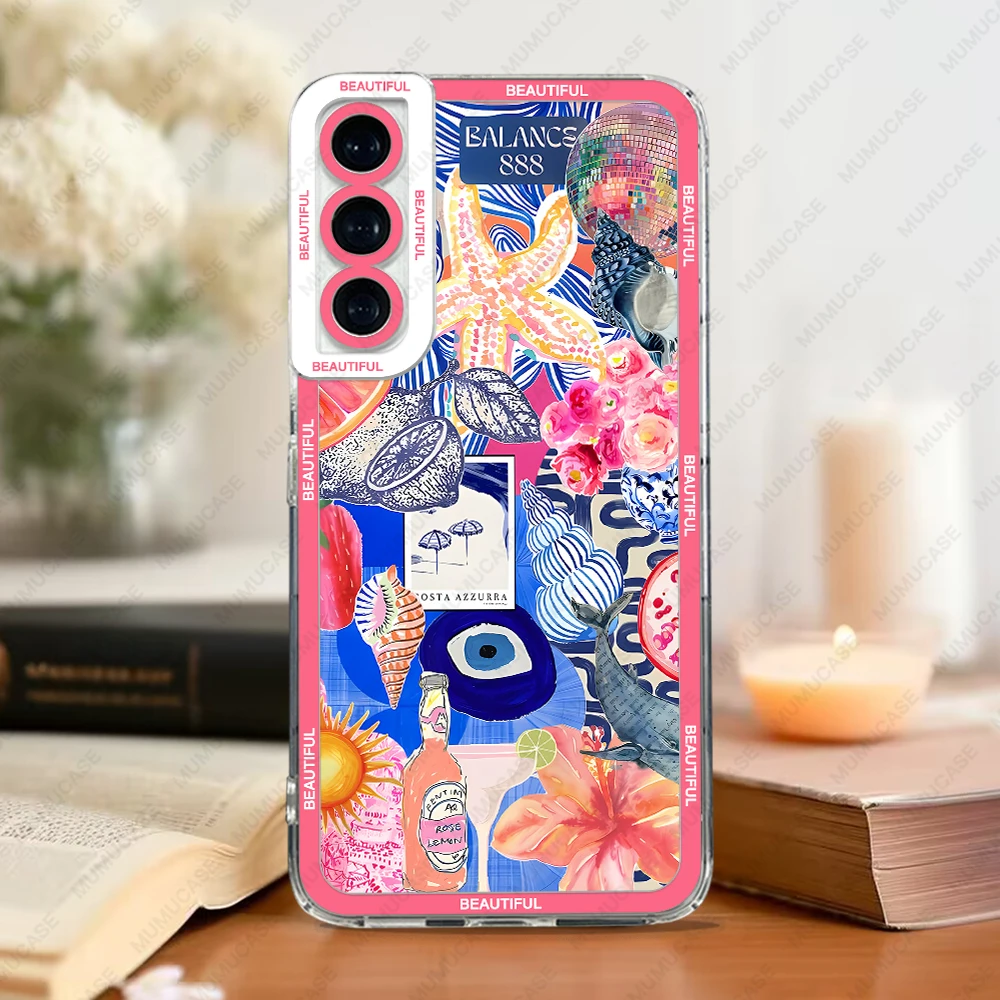Cute Girl Style Sticker Soft TPU Phone Case Cover
