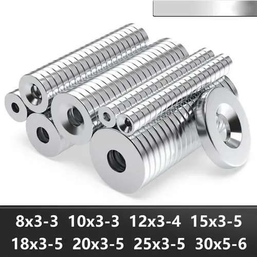25x3-5mm N35 Super Strong Neodymium Magnet Round with holes NdfeB Powerful Permanent Magnetic imanes Refrigerator Magnets