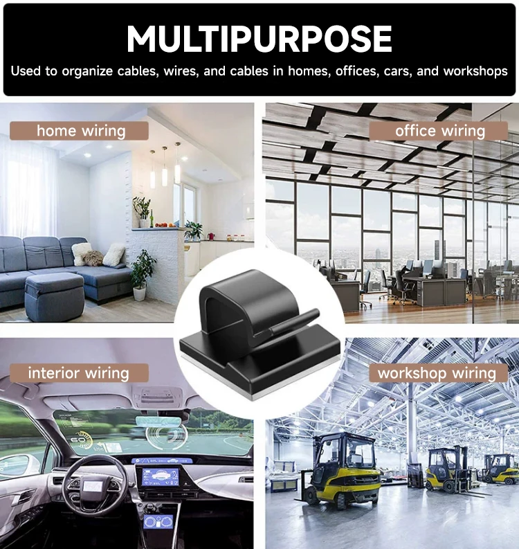 Description Picture 4 of itemCharging Data Line Network Cable Finishing Line Clip Power Line Fixed Clip Self-Adhesive Pipe Line Alignment Multi-Purpose Clip