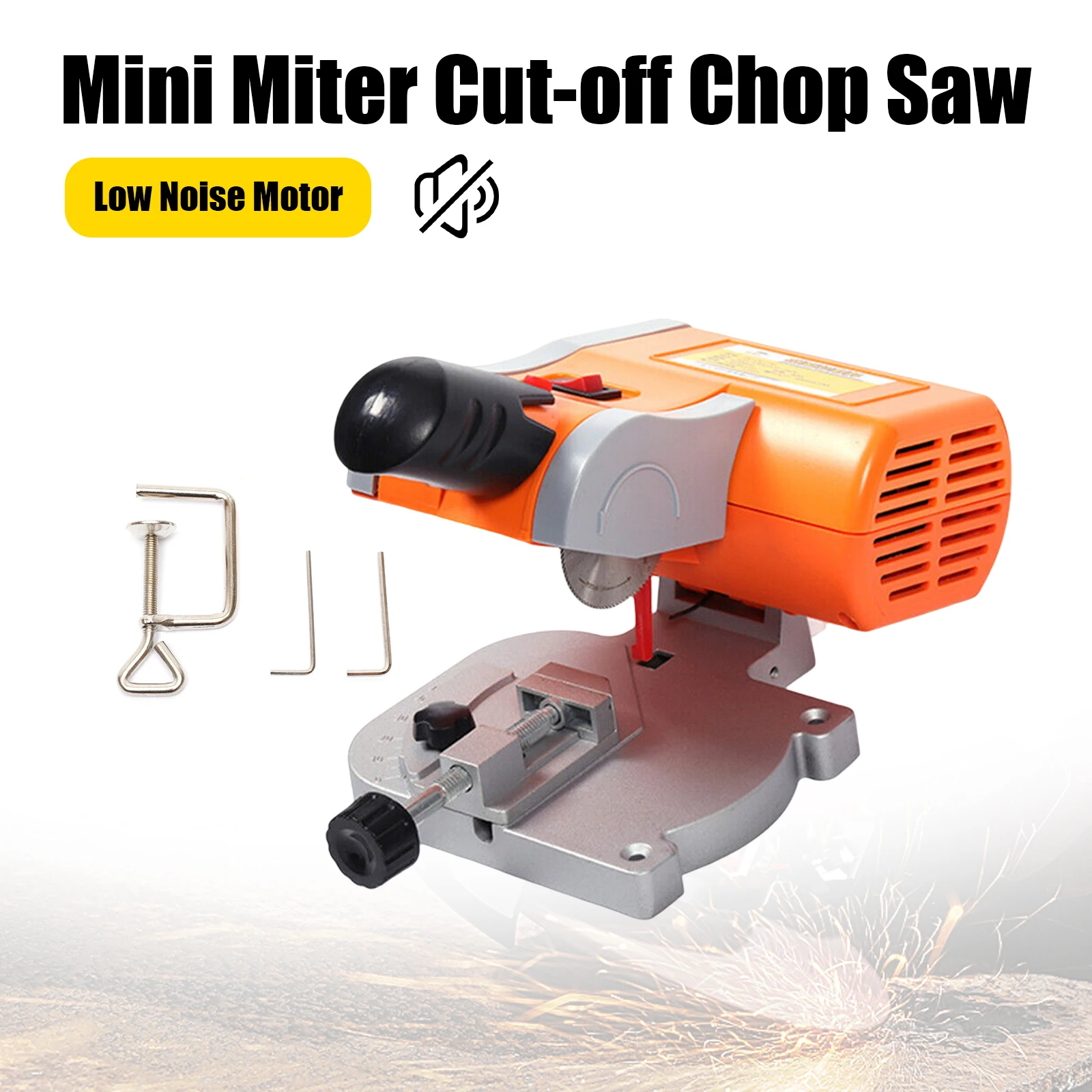 90W Mini Cut Off Saw 220V/110V Benchtop 45°Cutting Machine DIY Tools 7800RPM for Metal Wood Plastic