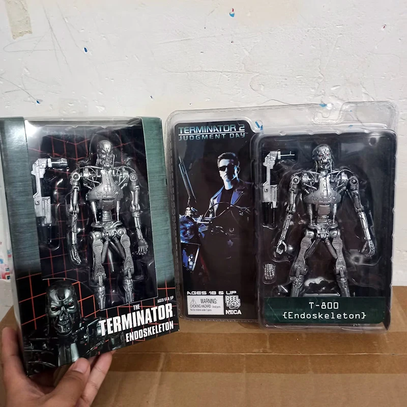 Terminator Figure Neca The Terminator Schwarzenegger Judgment Day T-800  Arnold Action Figure Model Toys Doll For Gift 18cm7inch - Action Figures -  AliExpress