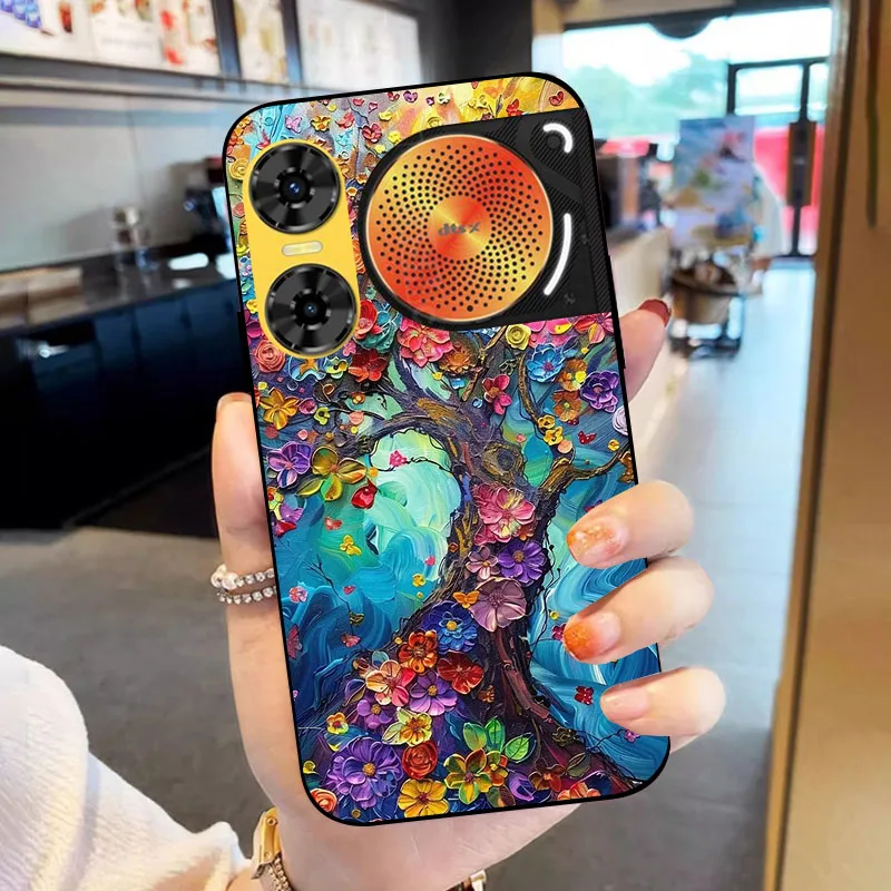 Flower Design Soft TPU Silicone Shockproof Bumper Back Cover