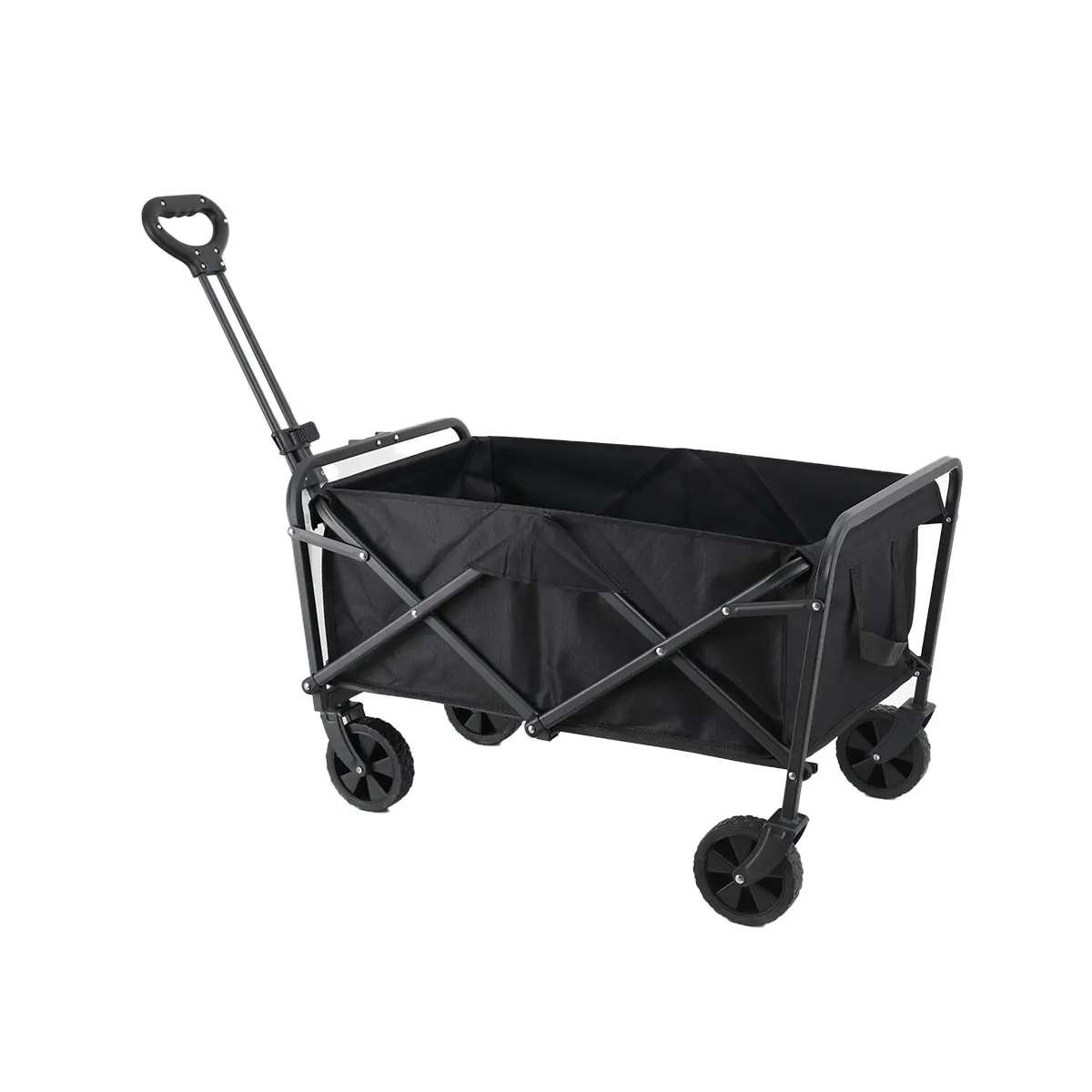 Zusammenklappbarer, zusammenklappbarer Mehrzweck-Strandwagen, robuster, zusammenklappbarer Wagen mit großer Kapazität, Outdoor-Trolley, tragbarer Campingwagen-Tisch – Detail 23