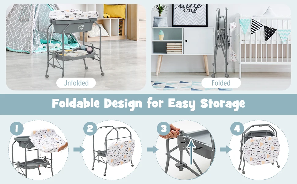 foldable portable changing table