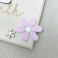 Wooden Baby Monthly Milestone Cards Flowers Double Sides Number Month Girls Boys Newborn Photography Props Accessories 5